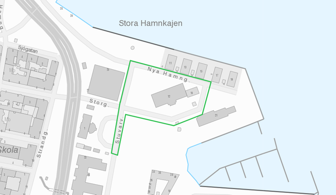 Nya Hamngatan Stuvarvägen.